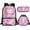 Axolotl Pink Cherry Blossom, variant on Shark School Backpack Set for Boys 6-7 8-9 Kids Bookbag with Lunchbox Pencil Case 3 in 1 Elementary Kindergarten Book Bag with Insulated Lunch Bag Pencil Pouch for Girls