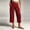 Plaid#Red, variant on Women's Cotton Blend Drawstring Wide Leg Capri Pants with Side Pockets,Black,Women's Capri L