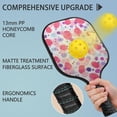 thumbnail image 4 of Pickleball Paddles Set Of 1, Fiberglass Surface, Animal, Leopard Print, 1 Paddle, 2 Balls & Bag, 4 of 5