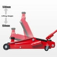 thumbnail image 2 of Hydraulic Trolley Floor Jack With Piston Quick Lift Pump, 3 Ton (6,000 lb) Capacity, Red, 2 of 7