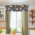 thumbnail image 3 of Yayeee Kitchen Valance Rod Pocket 54" x 18" Living Room Window Curtain, Orange Dinosaur, 3 of 6