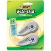 BIC Wite-Out Ecolutions Mini Correction Tape, White, 1/5" x 235", 2/Pack
