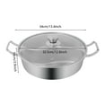 thumbnail image 2 of Stainless Steel Double-Flavor Hot Pot with S-Shaped Divider, Shabu Shabu Pot for 6-8 People, Soup Pot, Clear Lid, Induction Cookware Compatible for Gas & Electric Stoves, 2 of 8