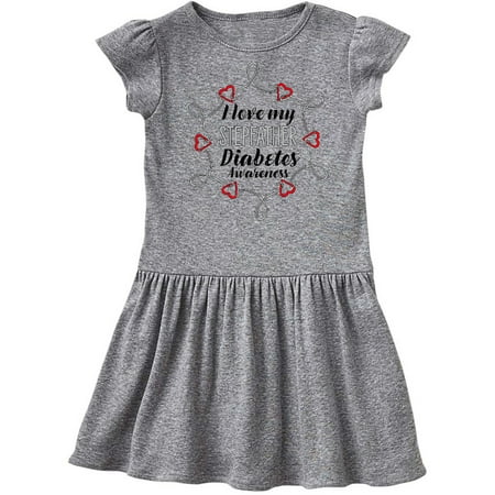 

Inktastic I Love My Stepfather Diabetes Awareness Gift Toddler Girl Dress