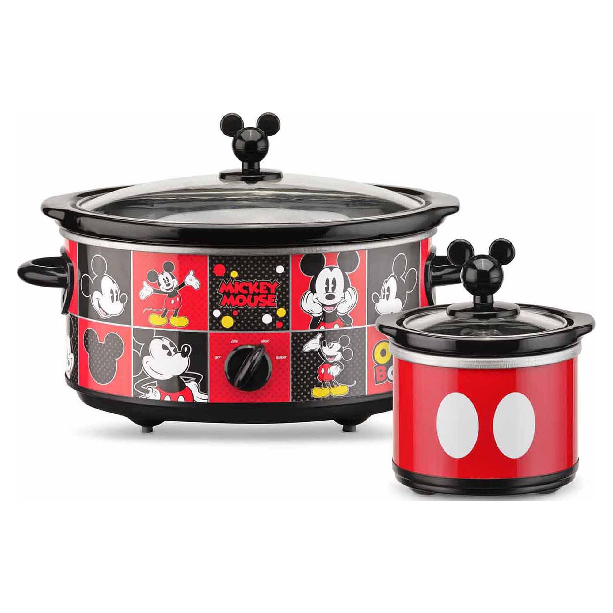 Disney DCM-502 Mickey Mouse Oval Slow Cooker with 20-Ounce Dipper, 5-Quart, Red/Black - image 3 of 5