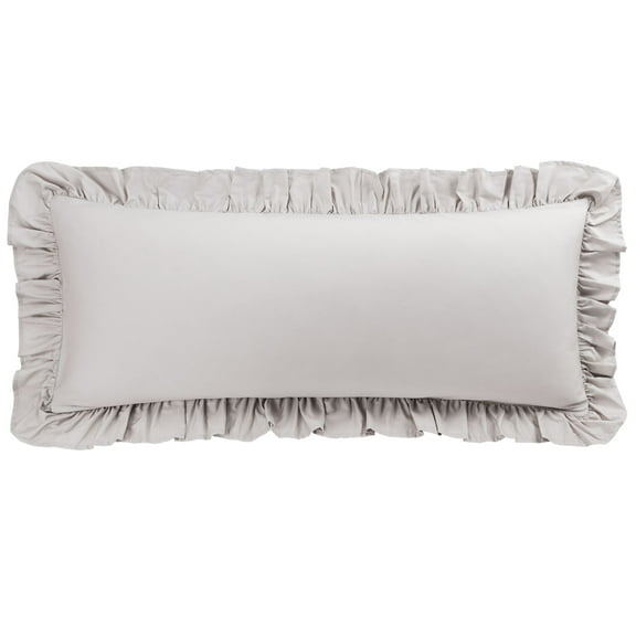 Unique Bargains 1Pc 100% Cotton Envelope Closure Body Ruffled Pillowcase Isabelline 20"x54"