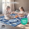 thumbnail image 4 of ODIKA 4'x6' Machine Washable Non-Slip Area Rug, Rustic Tan Tiled Jar Aesthetic High Traffic Rug, Blue, 29100, 4 of 7