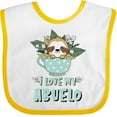 thumbnail image 3 of Inktastic Teacup Raccoon I Love My Abuelo Boys or Girls Baby Bib, 3 of 4