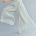 thumbnail image 3 of HOOWIFFY Wide Leg Linen Pants Women Comfortable 1 Pair, 3 of 8