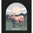 thumbnail image 5 of Western Howdy Cow Adult Black Crew Neck Long Sleee Tee-Large, 5 of 6