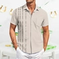 thumbnail image 2 of Men's Short Sleeve Shirts Casual Button-Down Shirt with Modern Arrow Print, 2 of 2