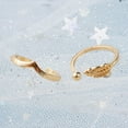 thumbnail image 6 of Women Knuckle Rings Arrow Knot Star Moon Set of 12 Golden Silvery for Fashion Statement, 6 of 9