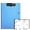 Blue, variant on Single Pack Folding Clipboard, 360° Cover Storage Folder with Double Strong Metal Clips, Durable PP Clipboard for Students & Professionals Pink