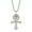 Silver, variant on Mens Egyptian CZ Ankh Eye of Horus Pendant Necklace Punk Biker Jewelry Chain 24"-Silver