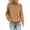 Coffee, variant on Women's Solid Color Knitted Pullover, Raglan Sleeve Half Turtleneck Sweater, Warm Long Sleeve Jumper for Casual Everyday Wear and Loungewear Purple XXL