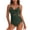 Green, variant on Women's Mesh One Piece Swimsuit Tummy Control Sexy Bathing Suit Push Up Bikini Swimwear