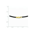 thumbnail image 2 of 14K Yellow Gold necklace Cord & Leather 18 in 2 mm, 2 of 2
