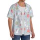 thumbnail image 2 of Balery Bunny cartoon with easter Camisa Casual de Manga Corta con Botones para Hombre, Texturizada, Estilo Cubano, para Playa, Verano-Medium, 2 of 5