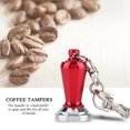 thumbnail image 4 of 23mm Diameter Stainless Steel Flat Base Coffee Tamper Pressing Tool Key Ring Decor (Red), 4 of 8