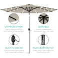 thumbnail image 5 of Best Choice Products 10ft Solar LED Lighted Patio Umbrella w/ Tilt Adjustment, UV-Resistant Fabric - Beige, 5 of 7