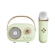 thumbnail image 1 of Mini máquina de karaoke, altavoz portátil Bluetooth con micrófono inalámbrico, estilo retro | Sistema de karaoke para niños y adultos | Altavoz PA compacto y ligero para cantar en fiestas en casa, 1 of 5