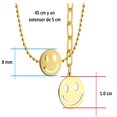 thumbnail image 2 of Gargantilla Carita Feliz Horoz 45cm Acero Inoxidable Tono Dorado WH20, 2 of 5