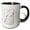 Black/White, variant on 3drose, Japanese Cherry Blossoms on Silver, 11oz Mug