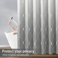 thumbnail image 7 of CAILDANL Black Shower Curtains Black and White Ombre Bath Curtains for Bathroom, Textured Fabric Shower Curtain Liner with 12 Hooks, Water Repellent, Machine Washable, 72 x 72 inch, 7 of 7