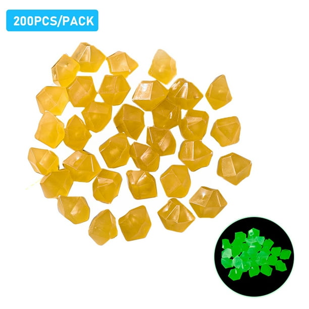 200 piezas de piedras que brillan en la oscuridad, piedras brillantes, decoración de piedra fluores Meterk Piedra luminosa