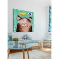 thumbnail image 3 of "Pigs Posy Peep" Painting Print on Wrapped Canvas, 3 of 5