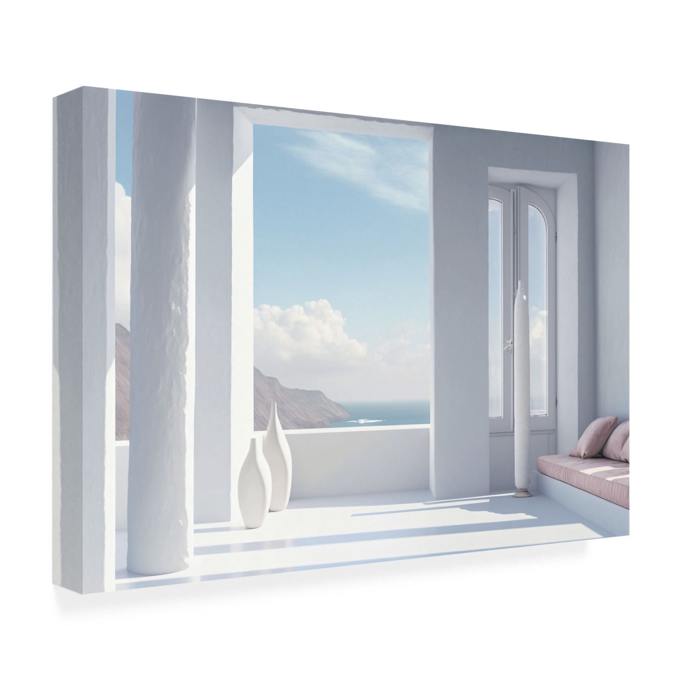 Canvas Wall Art - Ray Heere 'Architectural Photography Balconies 4' Wall Art for Living Room, Bedroom, or Office Décor by Trademark Fine Art - 47 x 30 Inches