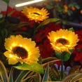 thumbnail image 3 of Luz solar Jardín Césped Lámpara de noche Girasoles Patio impermeable Decoración de vacaciones, 3 of 3