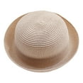 thumbnail image 1 of 56-58 cm circunferencia del sombrero sombrero para el sol femenino sombrero de sol de verano sombrero de cúpula rizada lindo protector solar sombrero de paja sombrero de playa casual, 1 of 5