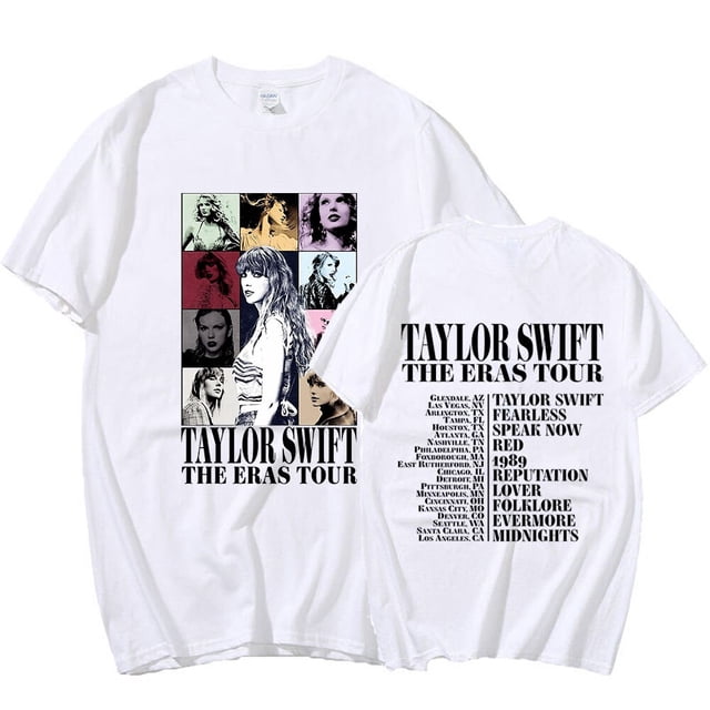 Camiseta de Taylor The Eras Tour para hombre y mujer, Camisa de algodón de manga corta, estética, Harajuku, de gran tamaño, 2023
