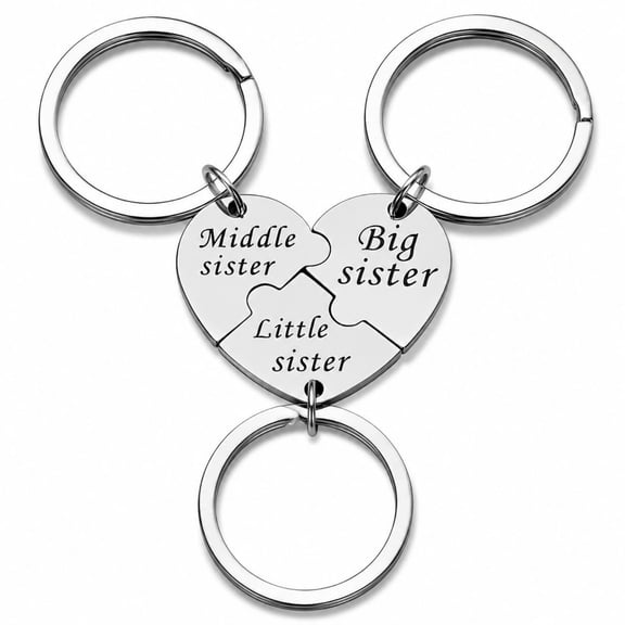 3Pcs Sister Keychain Gift From Sisters Love Ones