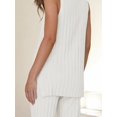 thumbnail image 3 of 2 Pieces Outfits Sleeveless Knit Top & Pants Sets Lounge Long Pajamas Set, 3 of 6