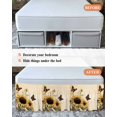 thumbnail image 7 of Sunflower Wrap Around Bed Skirts for Queen Bed 18" Drop,Bed Skirt with Adjustable Elastic Belt Dust Ruffle Bed Valance for Bedroom Hotel Luxury Retro Butterfly Spring Floral Botanical Bed Frame Cover, 7 of 7
