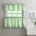 thumbnail image 2 of Kitchen Curtains 24 Inch Short - 3 Panel Set, Rod Pocket Window Curtain, 100% Polyester for Farmhouse, Cafe, Kitchen, Living Room, Bedroom, Rustic Buffalo Plaid & Geometric Design, Easy Wash, 2 of 5