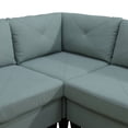thumbnail image 5 of L Shaped Sofa Couch U Shaped Sectional Corner Sofa 6-Seater Furniture Modular Couches for Living room, Pale Green, 5 of 7