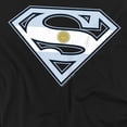 thumbnail image 2 of Superman Argentinian Shield Women's T Shirt, Black, Medium, 2 of 6