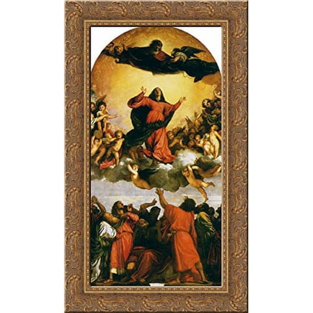 Assumption of the Virgin 16x24 Gold Ornate Wood Framed Canvas Art by Titian