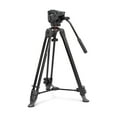 thumbnail image 4 of Manfrotto 500X Fluid Video Head with 3-Section Aluminum Telescopic Twin Leg Video Tripod, 4 of 6