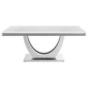 Kerwin Rectangular 71-inch Stone Top Dining Table White