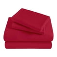 thumbnail image 2 of BNM Egyptian Cotton 300 Thread Count Sheet Set, King, Red, 2 of 10