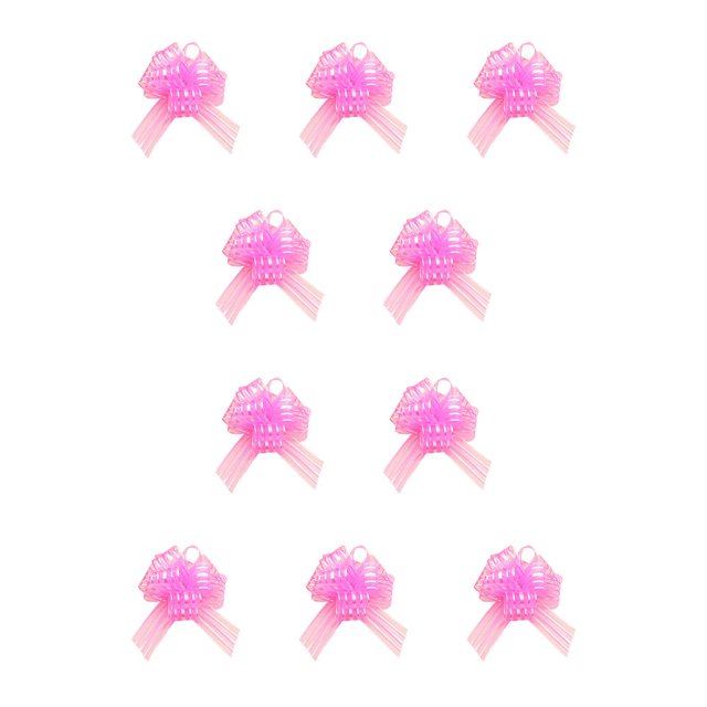 Inteprter Tire de la cinta de lazos para envolver regalos Adorno de boda Multicolor Regalo de Navidad multifuncional para celebración Rosa Rosado 10Conjunto