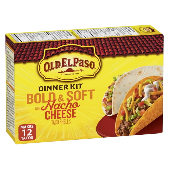 Old El Paso Bold and Soft Nacho Cheese Taco Dinner Kit