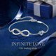 thumbnail image 3 of Pulsera de corazón infinito YONGSHENG plata de ley 925 ajustable Azul, 3 of 5