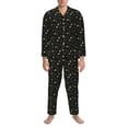 thumbnail image 3 of Sikiie Pine Cone Woodland Pattern Mens Pajama Set, Soft Warm Long Sleeve Sleepwear, Cozy Button-Down Pjs for Men-X-Large, 3 of 7