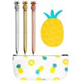 thumbnail image 1 of Bolígrafos De Piña Jevenis, Bolígrafos Con Bolsa De Lápices De Piña, Bolsas Estilo Ins, Pegatinas De Notas De Piña Para Juego De Oficina, 1 of 1