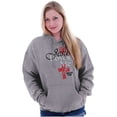 thumbnail image 3 of Jesus Loves Me Heart Cross Faith Hoodie Sweatshirt Women Brisco Brands S, 3 of 4